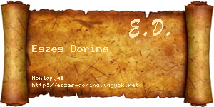 Eszes Dorina névjegykártya